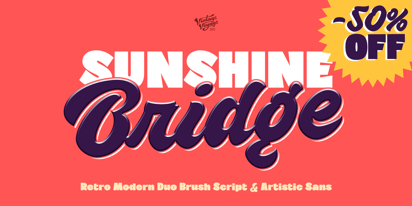 VVDS Sunshine Bridge Script Press Font preview